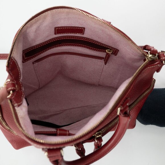Dooney & Bourke Dillen Double Pocket cross body handbag Satchel Red - Picture 7 of 14